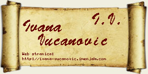 Ivana Vučanović vizit kartica
